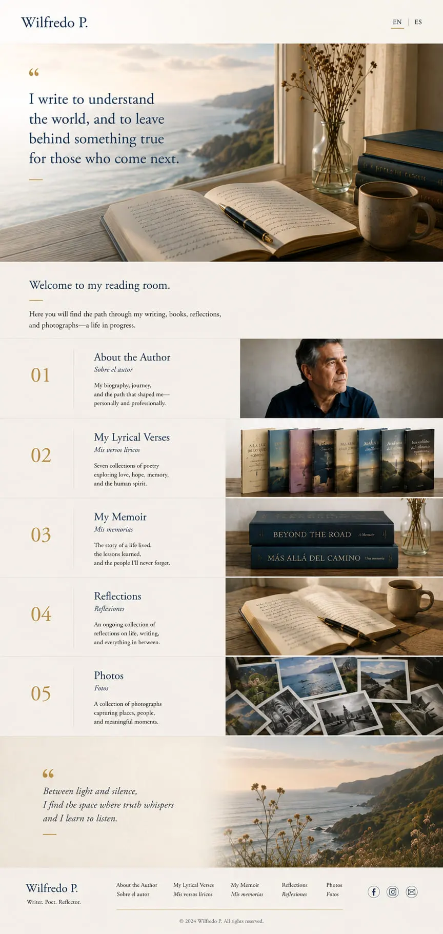 The Reading Room: the concept mockup for Wilfredo Piñeiro